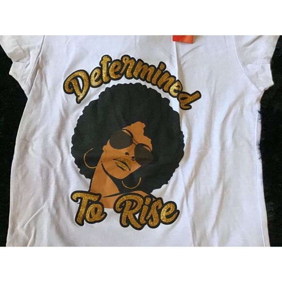 3 Forty White T Shirt Size L Jr African American Woman Motivation Affirmation - Picture 2 of 5